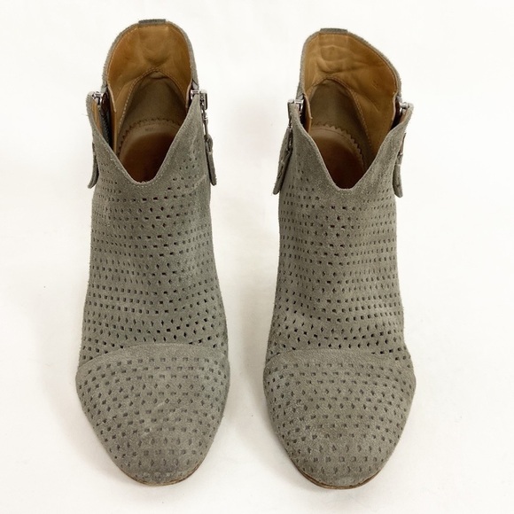 Rag and Bone Margot Boot Perforated Leather Suede Dual Side Zipper Ankle Booties - Picture 6 of 16